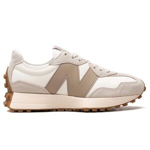 New Balance Women's Beige and White 327 Sneakers  - Size 10.5